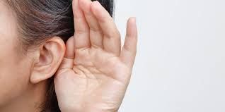 hand cupped to ear | Hearing loss